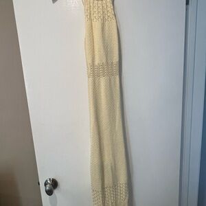 Forever 21 Cream Crochet Maxi Dress with Tie Detail